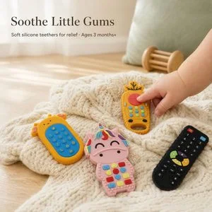 Remote Teether Toy — In use