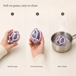 Silikon Sensorik-Ball Beißring — Anwendungsschritte