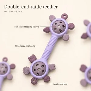 Anneau de dentition hochet double — Structure