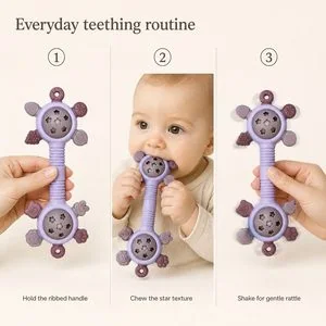 Anneau de dentition hochet double — Mode d'emploi