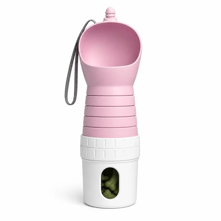 Botella plegable de silicona para mascotas