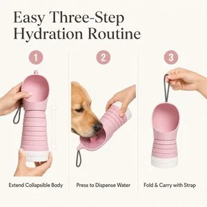 Gourde pliable en silicone pour animaux — Mode d'emploi