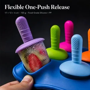 Moule à glaces rond en silicone, 6 cavités — Gros plan