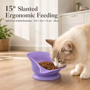 Ergonomischer schräger Silikon-Napf für Tiere — Anwendung